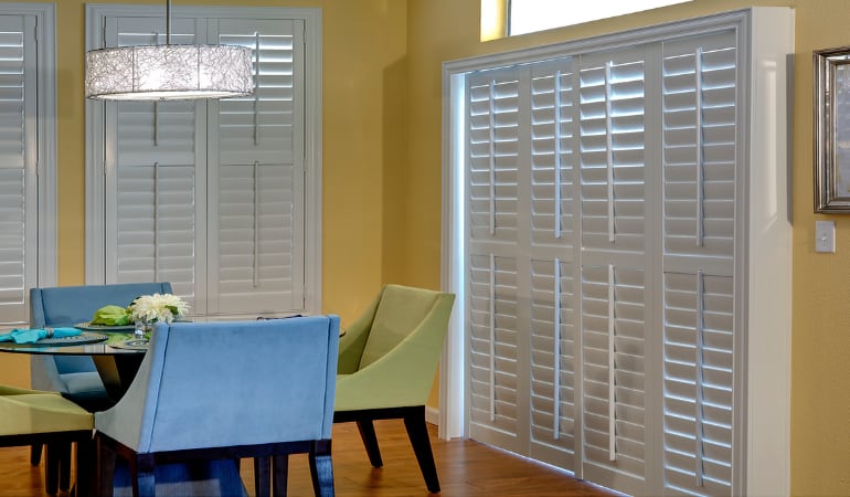 Patio Doors with Plantation Shutters in Clearwater